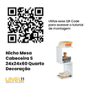 Ver imagem 7 de Mesa de Cabeceira Decorativo Branco