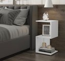 Ver imagem 2 de Mesa de Cabeceira Decorativo Branco