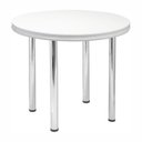 Ver imagem 2 de Mesa de Jantar Redonda 4 Lugares Tampo de MDP Fórmica Branco