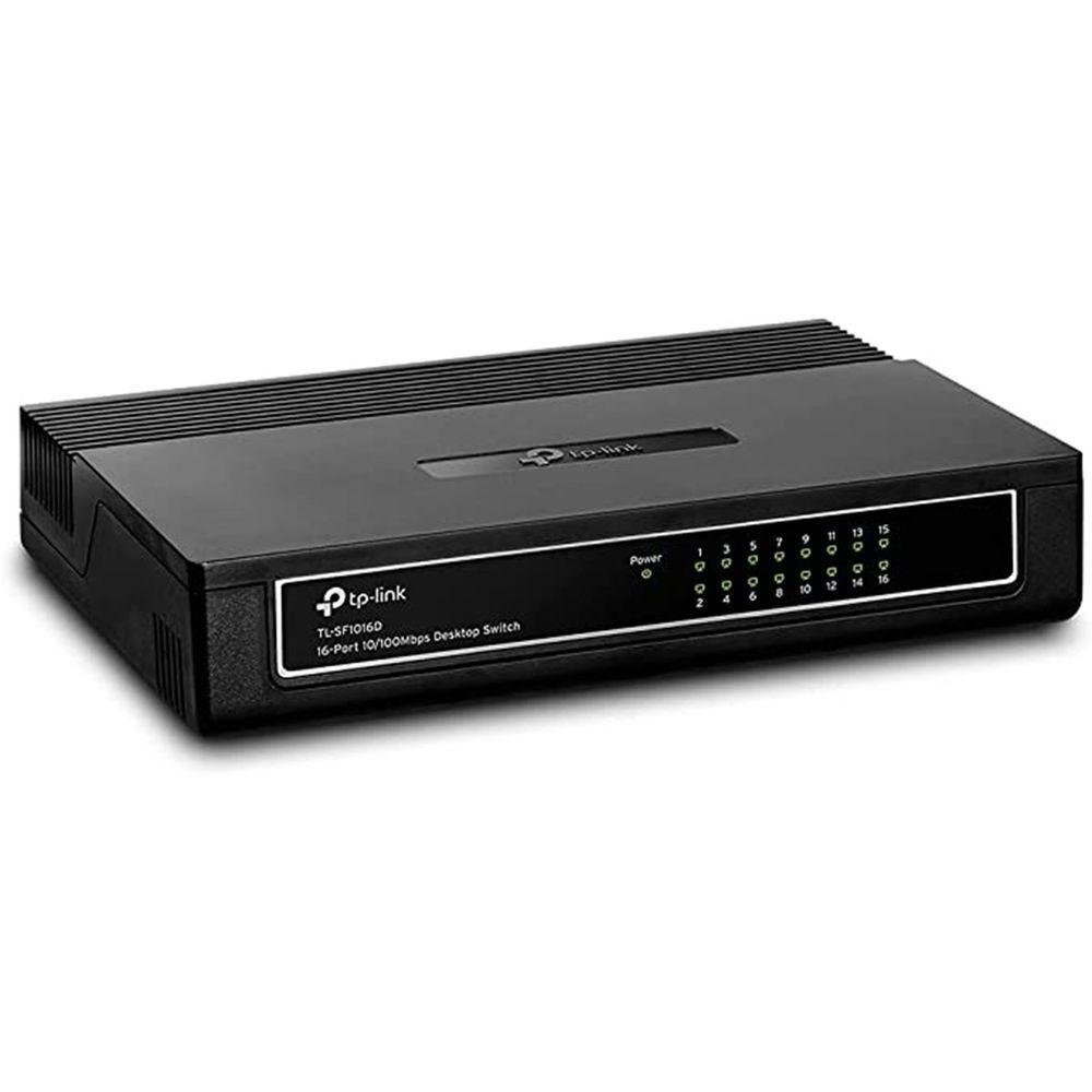 Switch de Mesa Tp-link 16 Portas 10/100mbps, Preto - 7