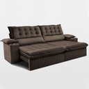 Ver mais imagens de Sofá Retrátil e Reclinável 2,80m Molas Ensacadas Dream Velusoft Café Cama Inbox