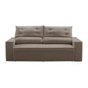 Ver imagem 3 de Sofá Retrátil e Reclinável 3 lugares com Molas 1,80m Laisa Suede Capuccino Madelina Decor