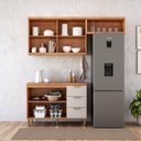 Ver imagem 4 de Cozinha Modulada 3 Peças com 1 Balcão e 2 Armários Aéreo Elena Cinamomo/Offwhite