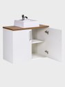 Ver imagem 6 de Gabinete para Banheiro com Cuba 80cm MDF Nogal com Branco Paris - On Móveis
