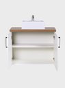 Ver imagem 7 de Gabinete para Banheiro com Cuba 80cm MDF Nogal com Branco Paris - On Móveis