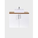 Ver imagem 4 de Gabinete para Banheiro com Cuba 80cm MDF Nogal com Branco Paris - On Móveis