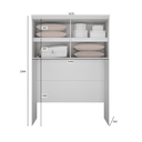 Ver imagem 3 de Modulado Aéreo Casal 4 Portas - Linea-branco - Móveis Novo Horizonte