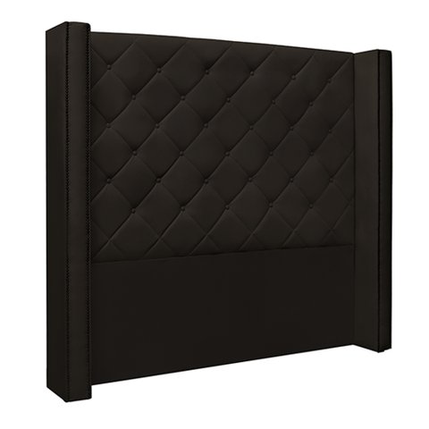 Cabeceira Decorativa King Size 2,19M Loewe PU Marrom - Gran Belo