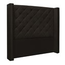 Ver imagem 1 de Cabeceira Decorativa King Size 2,19M Loewe PU Marrom - Gran Belo