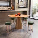 Ver imagem 2 de Kit 4 Bancos Banquetas Baixas Tokyo 50cm Verde - Adz