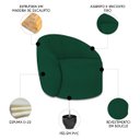 Ver imagem 3 de Poltrona Sala Decorativa Redonda 91cm Steve Boucle Verde I01 - Mpozenato