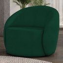 Ver imagem 1 de Poltrona Sala Decorativa Redonda 91cm Steve Boucle Verde I01 - Mpozenato