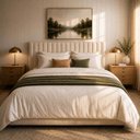 Ver imagem 3 de Cabeceira King Estofada Elara Canelada 193 cm - Linho Off White