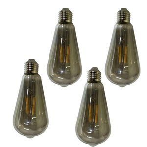 Lampada Led Multi Filamento 30w Kit 4 Uni Fume Retro Vintage Decoraçao Iluminaçao Quarto Sala Casa