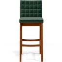 Ver imagem 6 de Kit 02 Banquetas Altas Para Cozinha Sala de Jantar Fixa Mila L02 Facto Verde Musgo - Lyam Decor