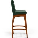 Ver imagem 7 de Kit 02 Banquetas Altas Para Cozinha Sala de Jantar Fixa Mila L02 Facto Verde Musgo - Lyam Decor