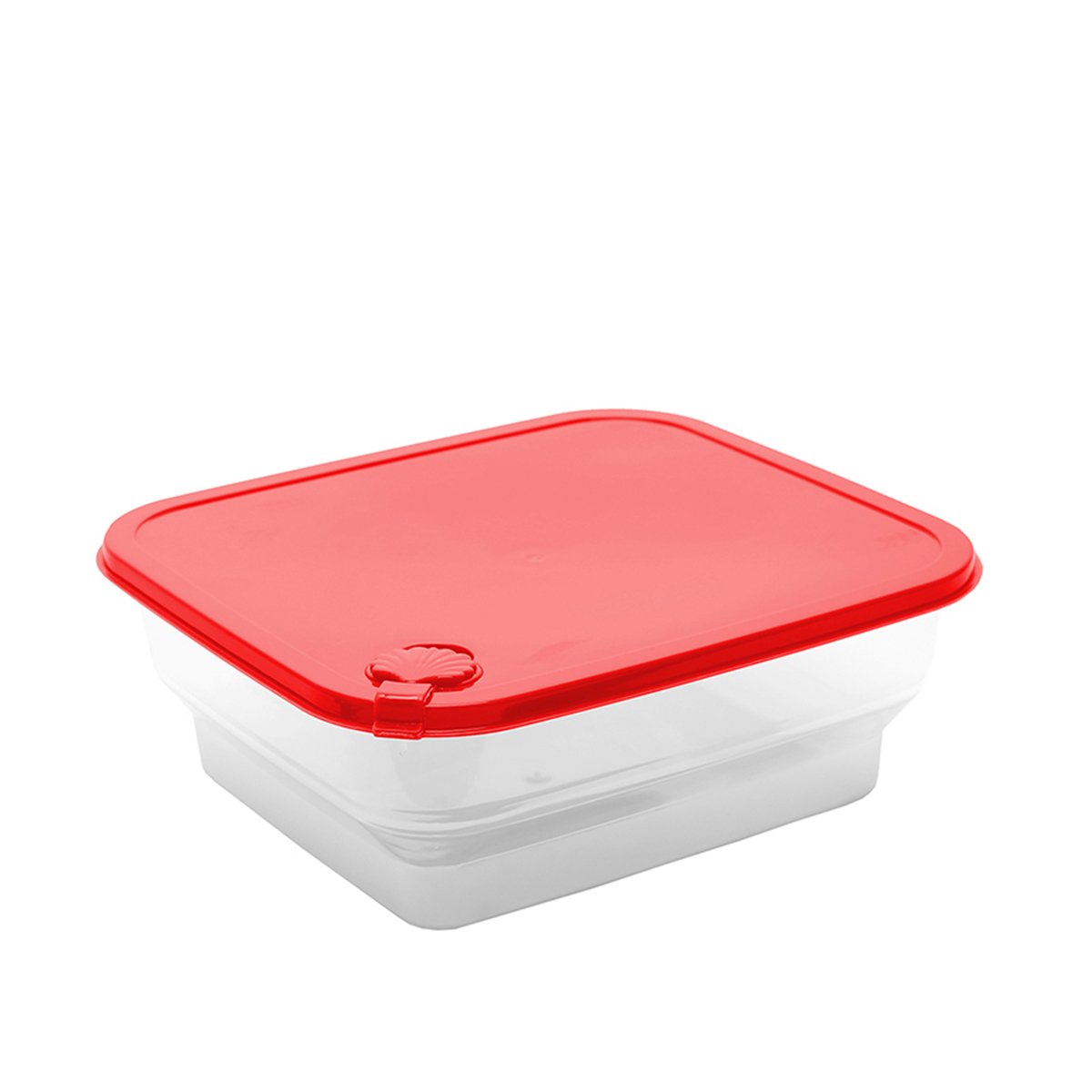 Kit 2 Potes Plast C/ Tampa C/ Saída de Vapor Branca Tóquio 1,6l:vermelho - 2