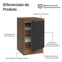 Ver imagem 3 de Balcão de Cozinha 50 cm 1 Porta Rustic/Preto Lux Madesa