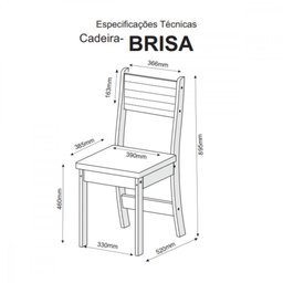 Mesa com Banco Canto Estofado e 2 Cadeiras Golden Mel Tecido Linho Amendoa Viero - 7