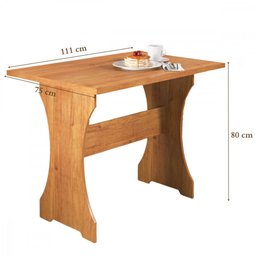 Mesa com Banco Canto Estofado e 2 Cadeiras Golden Mel Tecido Linho Amendoa Viero - 6