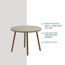 Ver imagem 5 de Mesa de Jantar Stellar Redonda 99cm 4 Lugares Pés Metal Per Cor:petra com Rosê Cobre