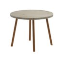 Ver imagem 1 de Mesa de Jantar Stellar Redonda 99cm 4 Lugares Pés Metal Per Cor:petra com Rosê Cobre