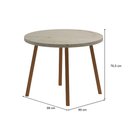 Ver imagem 2 de Mesa de Jantar Stellar Redonda 99cm 4 Lugares Pés Metal Per Cor:petra com Rosê Cobre