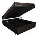 Ver imagem 2 de Cama Box Baú Casal Resistence Suede Preto + Colchão Casal Resistence Espuma D33 16x138x188
