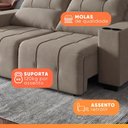 Ver imagem 6 de Sofá Retrátil e Reclinável 3 Lugares 2,30m com Porta Copos Bulgária