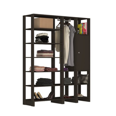Closet Multi Yes com Cabideiro Porta e 12 Prateleiras Nova Mobile