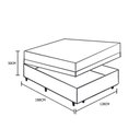 Ver imagem 2 de Cama Box Baú Casal Colchão Espuma Ortobom + Box Preto