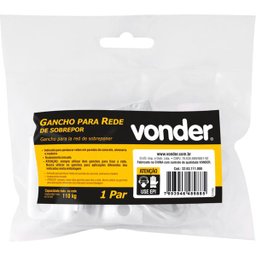 Gancho de rede zincado sobrepor - Vonder - 2