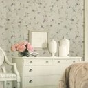 Ver imagem 2 de Papel de Parede Floral Azul e Bege - Rolo: 10m X 0,53m - Fragrant Roses - 811075