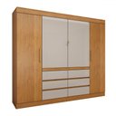 Ver imagem 4 de Guarda-roupa Casal Luxúria 4 Portas 6 Gavetas Cinamomo/off White - Panorama Móveis