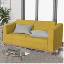 Ver imagem 6 de Kit Sofá 2 Lugares e 2 Poltronas Europa Suede Amarelo