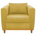 Ver imagem 2 de Kit Sofá 2 Lugares e 2 Poltronas Europa Suede Amarelo