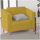Ver imagem 5 de Kit Sofá 2 Lugares e 2 Poltronas Europa Suede Amarelo