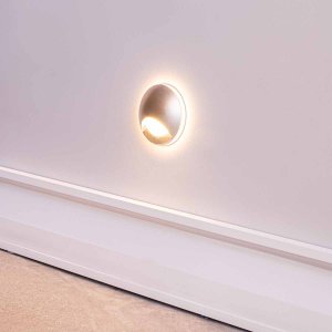 Balizador Ascoli Redondo Escovado Led 3w 30° Luz Quente 9619 Galaxy St3040