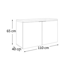 Balcão Nature 110cm Estilare Blc4035 Branco/carvalho - 6