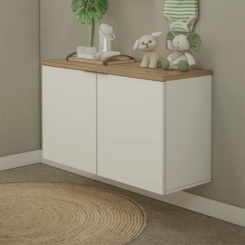 Balcão Nature 110cm Estilare Blc4035 Branco/carvalho