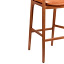 Ver imagem 5 de Banqueta Adele 43cm Madeira Maciça | Courino Caramelo - Sallar Home