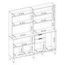 Ver mais imagens de Cozinha Compacta Pitaya 7 Portas 2 Gavetas e Pés Reguláveis - Amêndola Touch/ Nude Prime Tx Demobile
