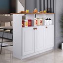 Ver imagem 1 de Bancada Ilha 3 Portas 1,20 com Nicho 6206 Rede Móveis