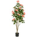 Ver imagem 1 de Planta Artificial Arvore Papoula Real Toque C/pote X14 Laranja 1,4m