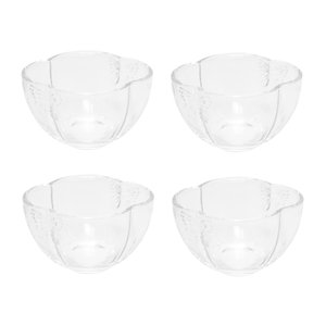 Cj 4 Bowls de Vidro P/sobremesa Borboletas Transparente 350ml Wolff