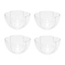 Cj 4 Bowls de Vidro P/sobremesa Borboletas Transparente 350ml Wolff - 1