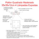 Ver imagem 2 de Plafon lustre de teto lâmpadas expostas 35cm