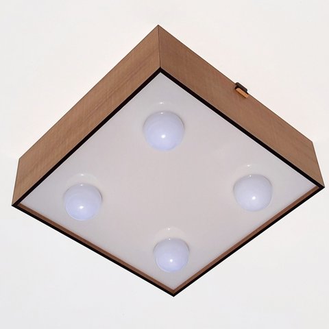 Plafon lustre de teto lâmpadas expostas 35cm