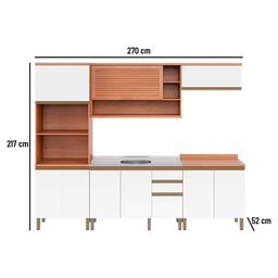 Cozinha Modulada Telasul Thela Macadâmia Thela Macadâmia 5 Peças (2aéreos+2balcões+1paneleiro) - 3