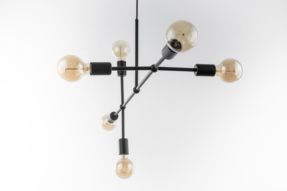 Lustre Pendente Prizi Preto Directions Six - 60cm